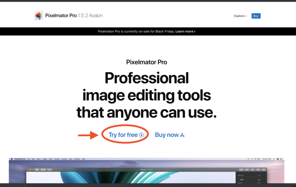 Pixelmator Pro try free
